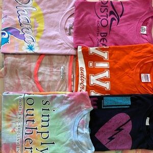 Summer Clearance Sale for a half dozen T-shirts in size small can fit medium gal